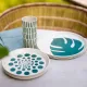 4er Set kleine Teller - MONSTERA DOT