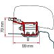 Adapter für Dachmarkise F40van Renault Trafic langer Radstand ab 2014