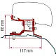 Adapter für Dachmarkise F40van Ford Transit Custom langer Radstand