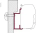 Adapterschiene für Fiamma Markise F45 Eura Mobil/Karmann 450cm