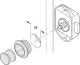 Aufschraub-Riegelschloss, Push-Lock einseitig bedienbar 25mm, braun