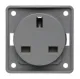 Berker Einbausteckdose 230V hellgrau ohne Rahmen /GBR