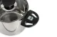 Camp4 Edelstahl Topfset 6-teilig - Mit abklappbaren Griffen und Glasdeckel