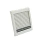 Dachhaube grau mit Moskitonetz 280x280, Opalglas, Innenrahmen grau