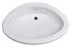 Einlege Waschbecken Oval Maxi, Material Polystrol weiß glänzend
