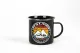 Emaille-Becher LIFE IS A JOURNEY H8cm Ø8,5cm 350ml, schwarz