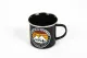 Emaille-Becher LIFE IS A JOURNEY H8cm Ø8,5cm 350ml, schwarz