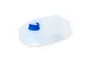 Faltbarer 5 Liter Wasserkanister 24x15cm,transparent, Deckel blau+Hahn