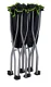 Hundebett / Hundeliege, faltbar 122x62 cm schwarz-lime