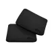 Magnet Untersetzer 2 Stück,eckig, 8,4x8,4cm, Schwarz, Lederoptik
