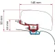Markisen Adapter F40van für VW T5 / T6 Transporter und Multivan - C-Schiene - Links- und Rechtslenker