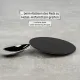 Metall-Pad 'SUPERSTRONG' Ø8cm black, magnetisch, Neodym-Magnet, 1 Stk. Aus massivem Metall