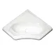 Mini-Eckwaschbecken 345x345mm weiß