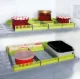 Purvario Stauleisten 8er-Pack, f. Kühlschrank (grau+lime)