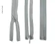 Reißverschluss 90cm, teilbar - aushakbar, grau, Kunststoff