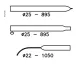 Spannstange gebogen 210-275cm Alu Ø25mm 3-teilig