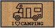 Spider Kokosmatte 40x60cm - mit Druck 'I love Camping' Camper