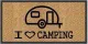 Spider Kokosmatte 50x25cm - mit Druck 'I love Camping' Caravan