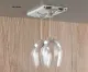 Stielglashalter 2er Set, beigegrau für 2 Gläser bis Ø 86 mm