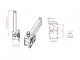 Tft Halter SKY 10N 780mm (2x350mm) für Wandmontage