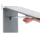 Tischplatte abklappbar, Länge: 150mm, Aluminium silber eloxiert