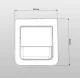 Türschloss 55x59mm Matt Chrom Türstärke 12-18mm