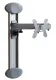TV-Halter Wandhalter silber, m. Höhenverstellung