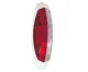 Umrißleuchte rot/weiß, links weiße Grundplatte, 122,2x39,2x28,6mm