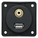 USB/Audio-Einbaubuchse, anthrazit
