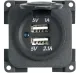 USB-Doppelladesteckdose 5V/1A + 5V/2,1A