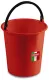 Vielzweckeimer mit klappbarem Griff, 7l, rot, Ø26cm, Höhe 27cm