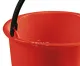 Vielzweckeimer mit klappbarem Griff, 7l, rot, Ø26cm, Höhe 27cm