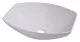 Waschbecken semioval weiß, Maß: 400x300mm H135mm