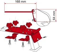 Adapter F35pro - Kit Standard - Für Reling / Gepäckträger