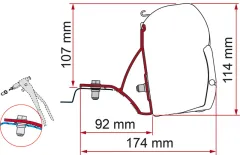 Adapter Fiamma F45s - Renault Trafic, Opel Vivaro, Nissan NV300, Fiat Talento ab 2015