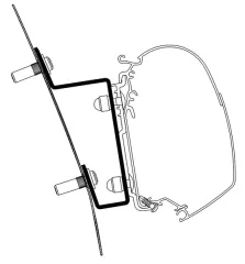 Adapter für Thule Omnistor Markise 5200, Ford Transit H3 RHD ab 2014