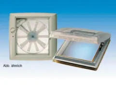 Dachhaube Omni-Vent mit 12-V-Ventilator 40x40 - Durchscheinend