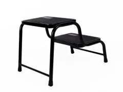 Doppeltrittstufe Stahl - Schwarz