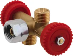 Doppelventil - 2 1/4-Abgänge