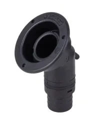 Einfüllstutzen Ø50mm, lang, schwarz, Tankstellensymbol