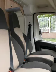 Einzelsitz drehbar 55cm, Bezug zweifarbig hellgrau/anthrazit