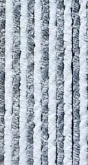 Flauschvorhang 56 x 205 cm - Grau/Weiß