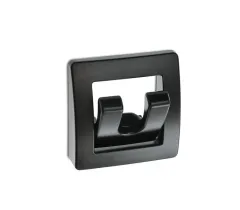 Garderobenhaken / Wandhaken Schwarz matt - Schiebeblister-verpackt