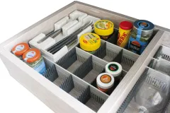 Purvario Stauleisten 8er-Pack, für Schubladen und Kühlschränke (hellgrau/anth