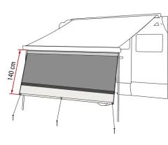 Vorderwand 325 für Markise F80L