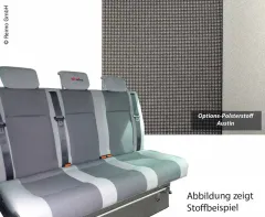 Schlafsitzbank VW T5 V3100 Gr.14 starr,3-sitzig,Polster Austin T5 2fbg. Rechtsl