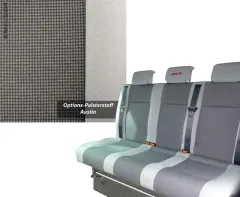 Schlafsitzbank VW T5 Weekender V3000 Gr.17 3-sitzig,Pol. Austin T5 Rechtslenker