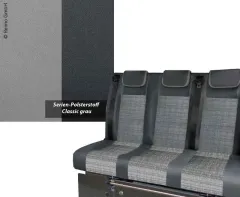 Schlafsitzbank VW T6/5 Trio Style V3000 Gr.8 3-sitzig Classic Grau Rechtslenker