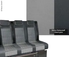 Schlafsitzbank VW T6/5 Trio Style V3000 Gr.8 3-sitzig Classic grau Wärmetausch