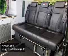 Schlafsitzbank VW T6/5 Trio Style V3000 Gr.8 3-sitzig Leder 2-fbg. Rechtslenker
